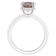 10x8mm Oval Rose Quartz With Diamond Accents Rhodium Over Sterling
Silver Hidden Halo Ring