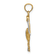 14k Yellow Gold and Rhodium Over 14k Yellow Gold Textured Standing
Pelican Charm
