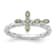 Rhodium Over Sterling Silver Stackable Expressions Cross Peridot Ring 0.09ctw