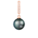Black Cultured Tahitian Pearl and Diamond 14k Rose Gold Pendant 10-11mm