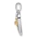 14K Yellow and White Gold Heart with Cross Diamond Pendant