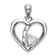 Rhodium Over 14k White Gold Lab Created Opal and Diamond Heart Pendant