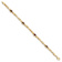 10k Yellow Gold Garnet 4 Stone Bracelet