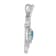 Rhodium Over Sterling Silver Polished Crystal Hummingbird Pendant
