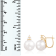 White Cultured Freshwater Pearl 14k Yellow Gold Earrings 9-10mm
