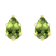 6x4mm Pear Shape Peridot 10k Yellow Gold Stud Earrings