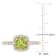 Peridot and Diamond 10K Yellow Gold Ring 1.06ctw