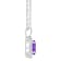 8x6mm Oval Amethyst 1/8 ctw Diamond Rhodium Over Sterling Silver Halo
Pendant with Chain