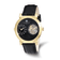Charles Hubert Men's IP-plated Leather 46mm Dual Time Watch