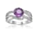 Round Amethyst with White Sapphire Accents Crossover Ring, 1.12ctw