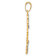 14k Two-tone Gold Polished and Diamond-cut Flowers Pendant