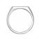 14K White Gold Men's Diamond Signet Ring .10ctw
