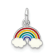 Rhodium Over Sterling Silver Polished and Enameled Rainbow Children's Pendant