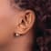 14k Yellow Gold Leverback 4mm Pink Cubic Zirconia Earrings