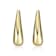 Polished J-Hoop Earrings In 14K Gold Over Brass
