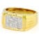 White Diamond 14k Yellow Gold Over Sterling Silver Mens Ring 0.40ctw