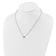 Rhodium Over Sterling Silver Polished Pave Cubic Zirconia Heart Necklace