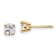 White Lab-Grown Diamond 14k Yellow Gold G-H SI 4-Prong Stud Earrings 0.74ctw
