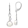 Rhodium Over Sterling Silver Twisted Freshwater Cultured Pearl Leverback
Dangle Earrings