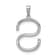Rhodium Over 14K White Gold Diamond Letter S Initial Pendant