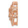 14k Rose Gold Diamond Fancy Flower Chain Slide
