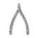 Rhodium Over 14k White Gold Diamond Wishbone chain slide