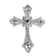 Rhodium Over 14k White Gold Amethyst and Diamond fleur-de-lis Cross
Chain Slide