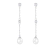 7-8mm white cultured freshwater pearl rhodium over sterling silver earrings