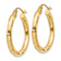 14k Yellow Gold Diamond-Cut 1" Hoop Earrings