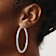 Rhodium Over 14k White Gold Polished 1 15/16" Tube Hoop Earrings