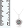 Black Cultured Tahitian Pearl and Diamond 14K White Gold Pendant 8-9mm