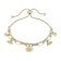 CZ Layered Charm Bolo Bracelet In 14K Gold Over Brass 2.91ctw