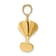 14k Yellow Gold 3D Polished Martini Glass Charm
