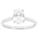 Lab-Grown Diamond Oval Solitaire Ring In 14K White Gold 1.10ct