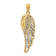 14k Yellow Gold and Rhodium Over 14k Yellow Gold 3D Diamond-Cut Two
Level Angel Wing Pendant