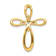 14k Yellow Gold and Rhodium Over 14k Yellow Gold Diamond Cross Chain
Slide Pendant