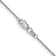 14k White Gold 0.95mm Solid Diamond Cut Cable Chain 24 Inches