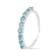 Round Blue Topaz Sterling Silver Anniversary Style Stackable Band Ring, 0.90ctw