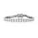 CZ Tennis Bracelet In White Rhodium Over Brass