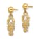 14K Yellow Gold Textured Lobster Dangle Earrings