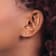 14k Rose Gold 3mm Diamond-Cut Puff Circle Stud Earrings