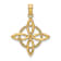 10K Yellow Gold Textured Small Celtic Eternity Knot Charm