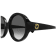 Gucci Round Sunglasses Black/Gray Gradient 56mm