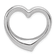 Rhodium Over 14K White Gold Heart Slide Pendant