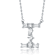 Initial I Mixed Cut CZ Pendant Necklace In Sterling Silver 18 Inch