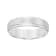 6mm Step-Edge Comfort Fit Band in White Tungsten Carbide with Satin Finish