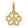 14K Yellow Gold Polished Cubic Zirconia Paw Print Pendant