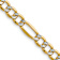 14k Yellow Gold and Rhodium Over 14k Yellow Gold 6.5mm Pavé Figaro 22
Inch Chain