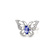 Tanzanite 9x4.5mm Marquise and White Zircon Rhodium Over Sterling Silver Ring