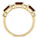 Garnet and White Topaz 10K Yellow Gold Ring 1.18ctw